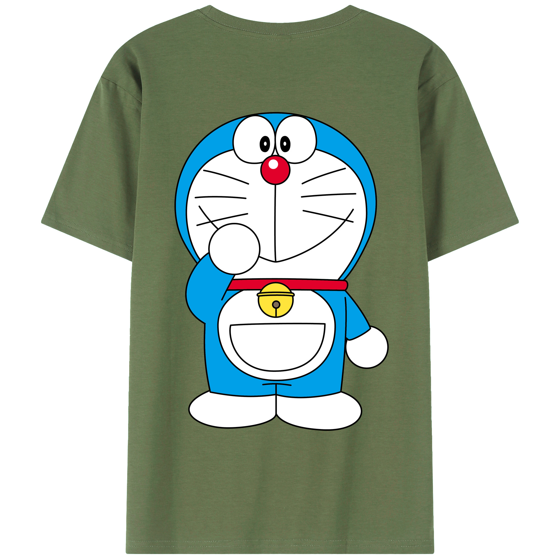 （画像用） ドラえもん Doraemon 綿100％ メンズ半袖Tシャツ（バックプリント） 通気性